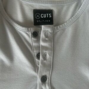 Cuts Clothing Gray Long Sleeve Henley